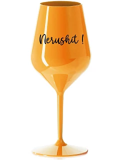 NERUSHIT! - oranžová nerozbitná sklenice na víno 470 ml