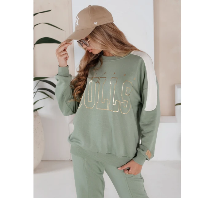 Dámská tepláková souprava BULLS light green FashionStreet AY0899 Dámská tepláková souprava BULLS light green FashionStreet AY0899