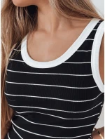 Dámské pruhované mini šaty černé model 21986839 - Dstreet Dámské pruhované mini šaty černé model 21986839 - Dstreet