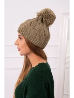 Fleecová čepice light khaki model 18750933 - K-Fashion Fleecová čepice light khaki model 18750933 - K-Fashion