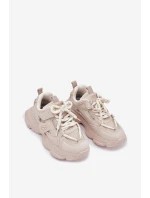 Dětské tenisky na platformě béžové model 21692440 - Boto Dětské tenisky na platformě béžové model 21692440 - Boto