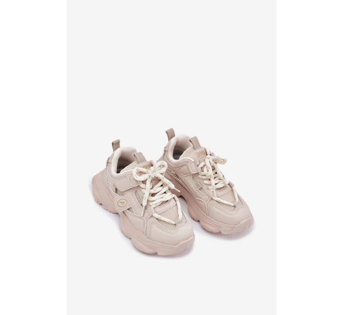 Dětské tenisky na platformě béžové model 21692440 - Boto Dětské tenisky na platformě béžové model 21692440 - Boto