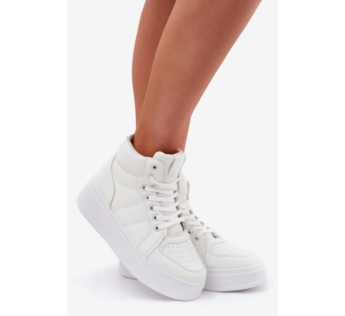 Vysoké dámské tenisky na platformě bílé Tillive Vysoké dámské tenisky na platformě bílé Tillive