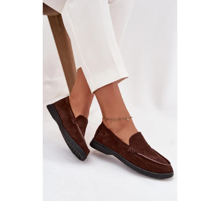 Dámské z eko semiše čokoládové model 21714958 - Boto Dámské z eko semiše čokoládové model 21714958 - Boto