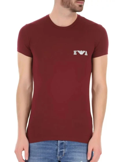 Pánské triko - 111035 1A526 - 00076 - vínová - Emporio Armani Pánské triko - 111035 1A526 - 00076 - vínová - Emporio Armani