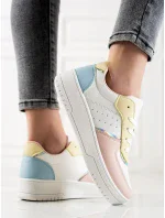 Originální dámské vícebarevné  tenisky bez podpatku 8757