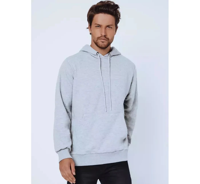 Pánská šedá mikina s kapucí Dstreet BX5019