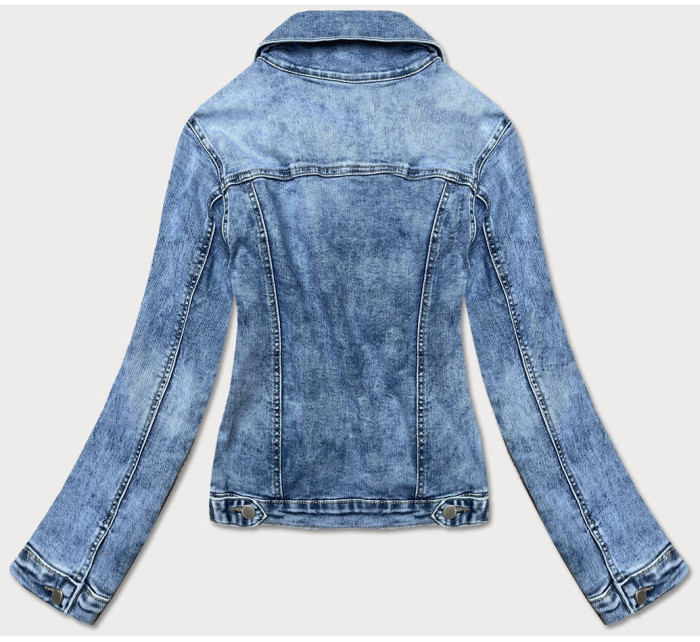 Světle modrá dámská džínová bunda s límcem (GD8631-K)