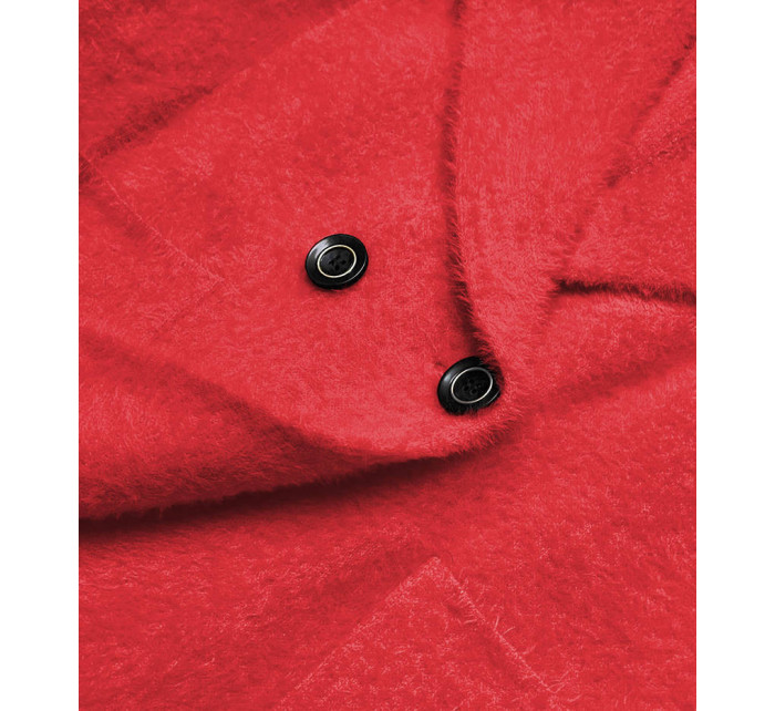 Krátký červený přehoz přes oblečení typu alpaka (CJ65)