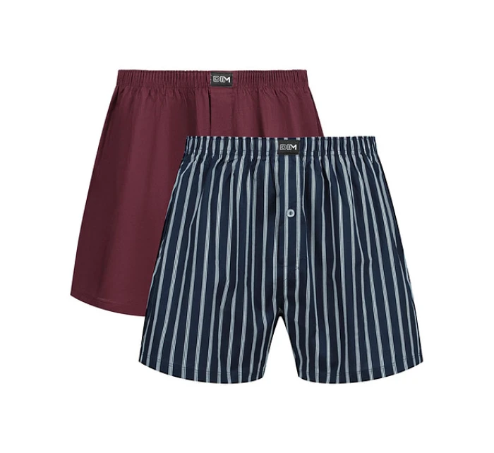 Pánské volné boxerky 2 ks COTTON STRETCH model 21339553 BOXER 2x tmavě červená - DIM Pánské volné boxerky 2 ks COTTON STRETCH model 21339553 BOXER 2x tmavě červená - DIM