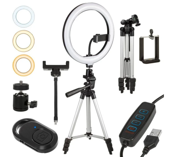 MACLEAN 10" LED12W SELFIE KRUHOVÉ SVĚTLO SE STATIVEM MCE610 MACLEAN 10" LED12W SELFIE KRUHOVÉ SVĚTLO SE STATIVEM MCE610