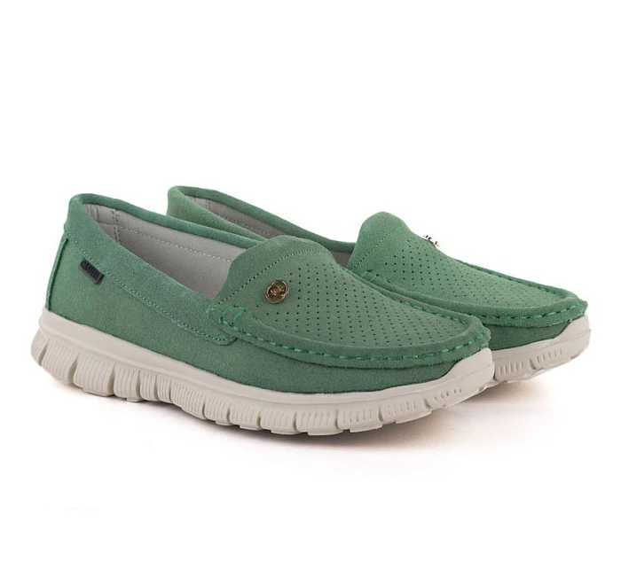 Dámské kožené pohodlné polobotky zelené Jezzi 7075 Dámské kožené pohodlné polobotky zelené Jezzi 7075