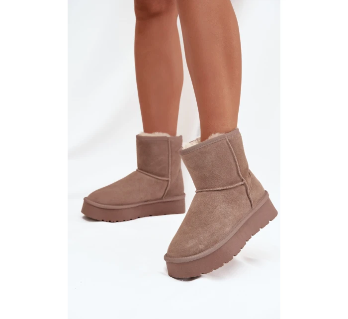 Dámské sněhule W5825 hnědé - Sweet Shoes