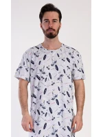 Pánská noční košile s krátkým rukávem Surfing