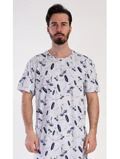 Pánská noční košile s krátkým rukávem Surfing