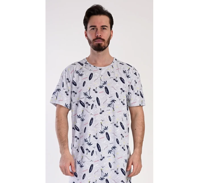 Pánská noční košile s krátkým rukávem Surfing