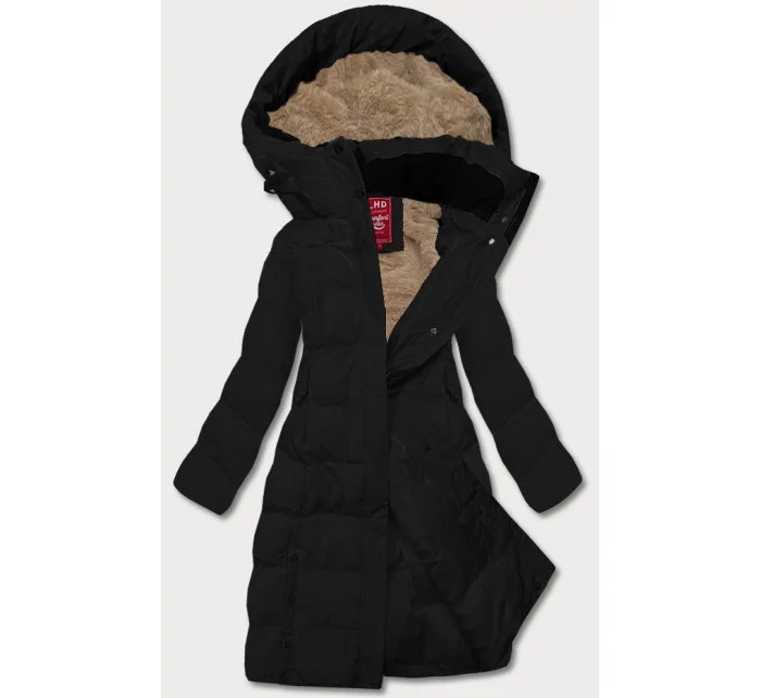DŁUGA ZIMOWA KURTKA DAMSKA NA CZARNA model 21245069 - LHD