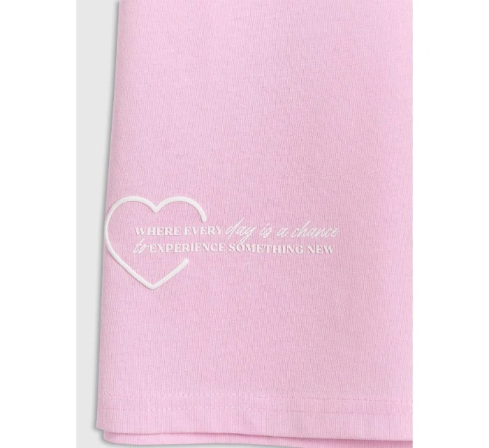 Dívčí tričko oversize s potiskem model 21736463 - 4F Dívčí tričko oversize s potiskem model 21736463 - 4F