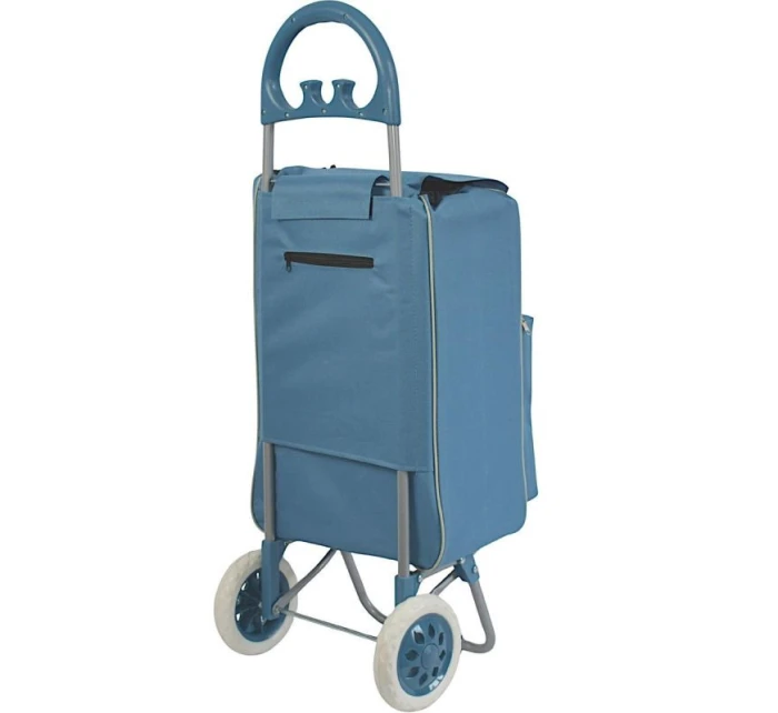 NÁKUPNÍ TAŠKA NA KOLEČKÁCH S RÁMEM 40L MODRÁ