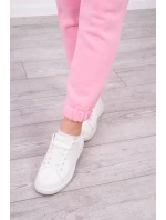 Zateplený set s mikinou s kapucí světle růžový