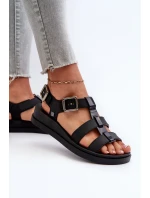 Vonné Hladké Dámské Sandály ZAXY NN285007 Černé