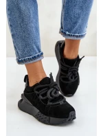 Dámské Zamszové Tenisky Na Platformě S Hlavním Šněrováním Artiker 54C1464 Černé Dámské Zamszové Tenisky Na Platformě S Hlavním Šněrováním Artiker 54C1464 Černé