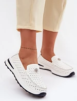 Dámské prodyšné mokasíny z přírodní kůže Kemela