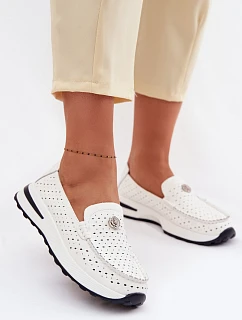 Dámské prodyšné mokasíny z přírodní kůže Kemela