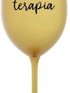 TEKUTÁ TERAPIA - zlatý pohár na víno 350 ml