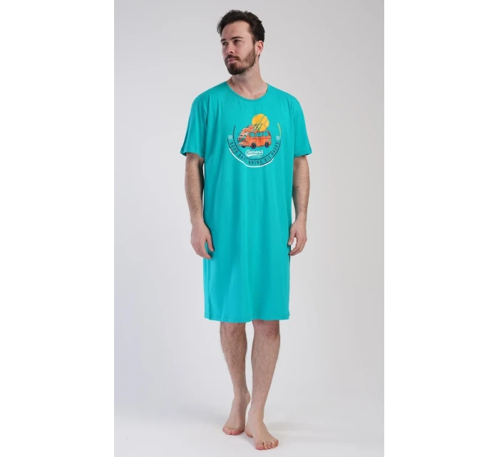 Pánská noční košile s krátkým rukávem Adventure Pánská noční košile s krátkým rukávem Adventure