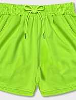 Dámské sportovní šortky neonově zelené (8K951-153)