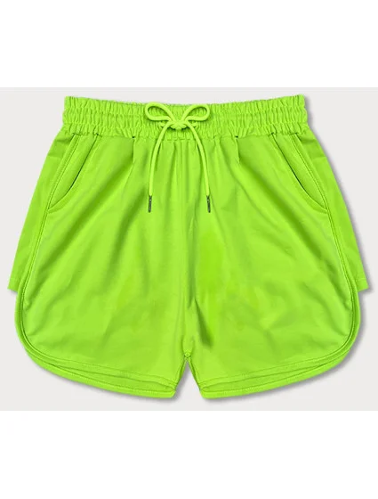 Dámské sportovní šortky v neonově zelené barvě (8K951-153) Dámské sportovní šortky v neonově zelené barvě (8K951-153)