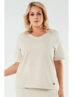 Italská móda Madri po celé délce barva: béžová Italská móda Madri po celé délce barva: béžová