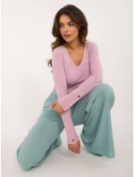 Sweter AT SW model 20493466 jasny fioletowy - FPrice Sweter AT SW model 20493466 jasny fioletowy - FPrice