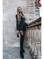 Dámské nadkolenní kozačky Tahlina na sloupku – černé Dámské nadkolenní kozačky Tahlina na sloupku – černé