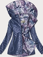 Světle modrá dámská bunda s ozdobnou podšívkou (MM21)