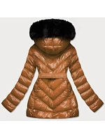 Lesklá zimní bunda přes medvídka karamel (w673) Lesklá zimní bunda přes medvídka karamel (w673)