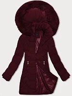 Dámská bunda s kapucí J Style bordó (16M9121-06)