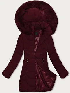 Dámská bunda s kapucí J Style bordó (16M9121-06)