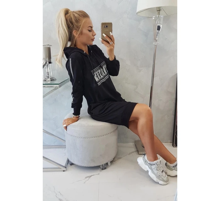 Šaty s model 21752932 potiskem černé - K-Fashion