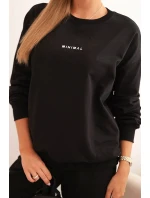 Dámská bavlněná souprava s potiskem Minimal černý Dámská bavlněná souprava s potiskem Minimal černý