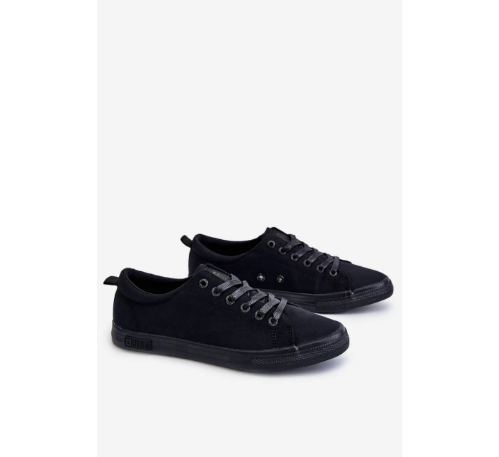 Dámské hladké nízké tenisky Big Star model 21608603 Černá - Big Star Shoes Dámské hladké nízké tenisky Big Star model 21608603 Černá - Big Star Shoes