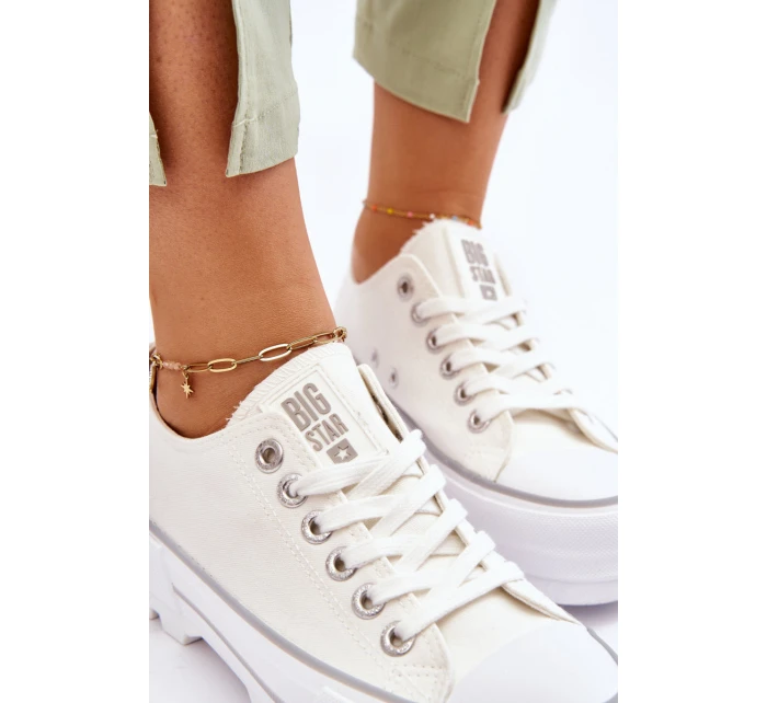 Látkové tenisky na platformě Big Star model 21610273 Bílá - Big Star Shoes