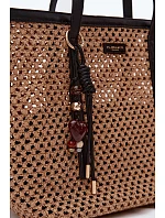 Černá taška typu Shopper s přívěskem model 22221071 - Flora&Co