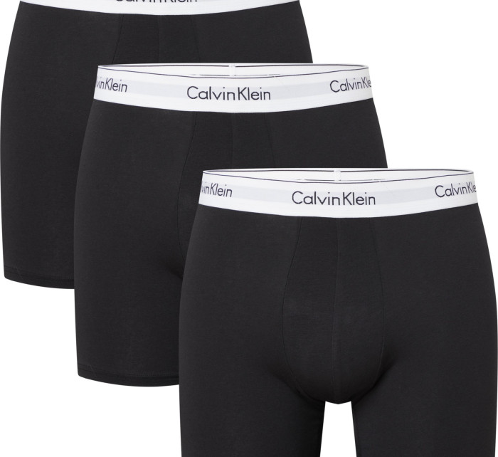 Pánské boxerky Plus Size 3 Pack Boxer Briefs Modern Cotton 000NB3378A001 černá - Calvin Klein
