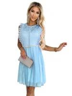 Dámské šaty GRETA  454-4 světle modré  - Numoco