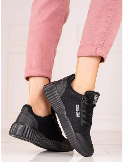 Moderní dámské tenisky černé bez podpatku Moderní dámské tenisky černé bez podpatku