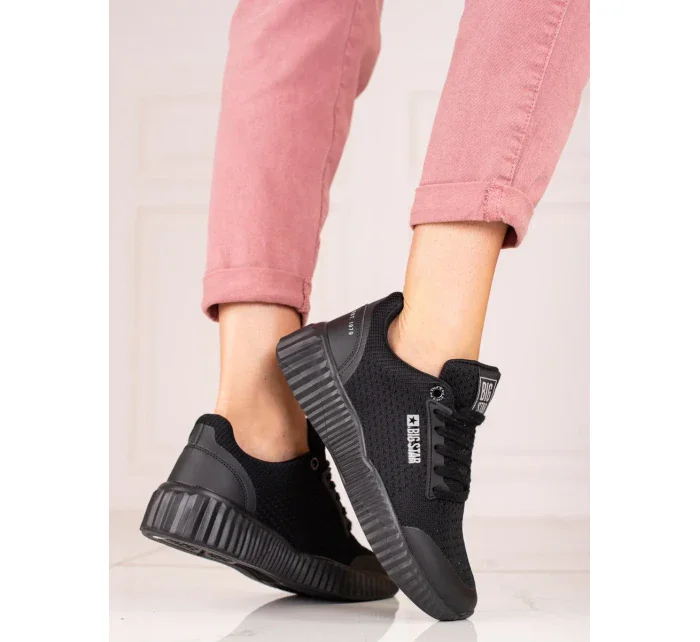 Moderní dámské tenisky černé bez podpatku Moderní dámské tenisky černé bez podpatku