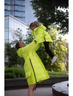 Neonově žlutá dlouhá zimní bunda z různých spojených materiálů (jin-210) Neonově žlutá dlouhá zimní bunda z různých spojených materiálů (jin-210)