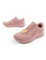 Skechers Bobs Squad-Chaos dámské sportovní boty pohodlné SLIP-INS pink dámské
